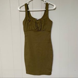 bIASHE Olive Green Bodycon Dress - Small